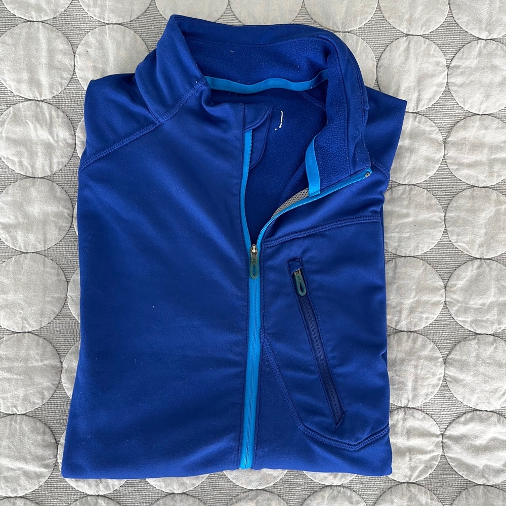 Salomon Men's Blue Ski/Snowboard Jacket with Contrast Zippers